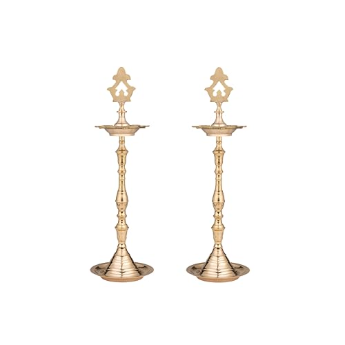 Padi Deepa – Brass Pooja Oil Lamp | Height - 38.5 cm