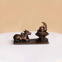 Nandhi Shivalinga Idol 200gm, Pure Copper