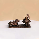 Nandhi Shivalinga Idol 200gm, Pure Copper