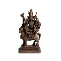 Shiva Parvati on Nandi Idol in Pure Copper, 460gm