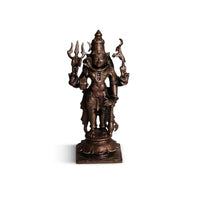 Standing Shiva Idol in Pure Copper, 375gm