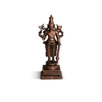 South Vishnu Idol 275gm, Pure Copper