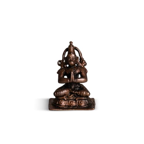 Sitting Hanuman Idol 120gm, Pure Copper
