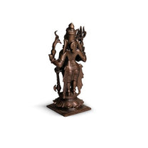 Standing Shiva Idol in Pure Copper, 375gm