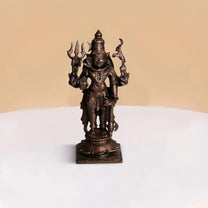 Standing Shiva Idol in Pure Copper, 375gm