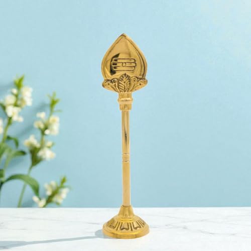 Brass Murugan Vel Stand | Traditional Kartikeya Spear Idol