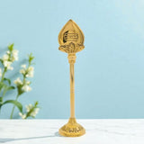 Brass Murugan Vel Stand | Traditional Kartikeya Spear Idol