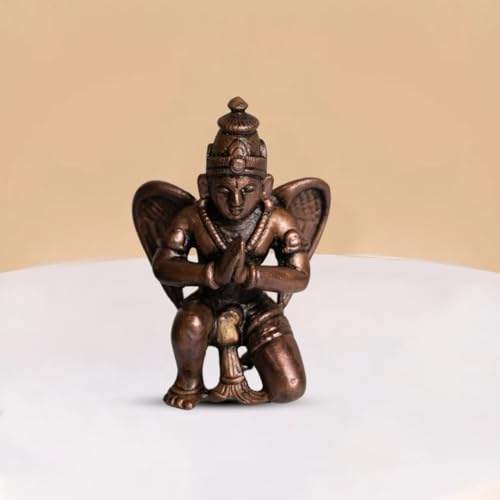 Leg Down Garuda Idol in Pure Copper, 330gm