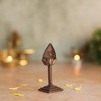 Copper Idol  Lord Murugan Vel Idol | Antique Brass Finish