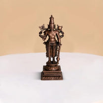 South Vishnu Idol 275gm, Pure Copper