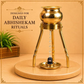 4.6-Inch Brass Abhishek Stand Set with Kalash