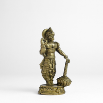 Body Builder Hanuman Panchloha Idol | Size 8 cm | Approx 150 Gram | Handmade Hindu Religious Statue for Home Temple and Pooja