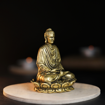 Budda Panchloha Idol 6 cm Height | Solid Panchaloha Meditation Statue for Home Décor, Pooja, Office & Gifting