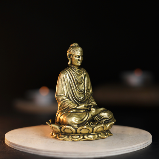 Budda Panchloha Idol 6 cm Height | Solid Panchaloha Meditation Statue for Home Décor, Pooja, Office & Gifting