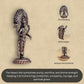 Vasavi 70gm | 3-Inch Handmade Copper Idol | Patina Antique Finish | Vasavi Devi Murti for Pooja Ghar