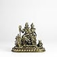 Oval Shiv Family Panchloha Idol | 2.6 Inches Height | 330 Gram Handmade Traditional Hindu Religious Statue
