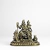 Oval Shiv Family Panchloha Idol | 2.6 Inches Height | 330 Gram Handmade Traditional Hindu Religious Statue