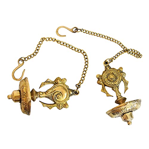 Pure Brass shanku Chakra Table Diya