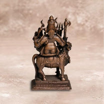 Shiva Parvati on Nandi Idol in Pure Copper, 460gm