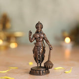 Copper Idol Lord Hanuman Idol with Gada | Antique Brass Finish
