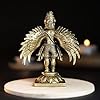 Standing Garuda Panchloha Idol | Size 8 × 3.5 × 3 cm | Approx 170 gm | Handcrafted Traditional Hindu Religious Statue