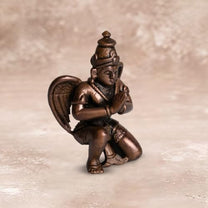 Leg Down Hanuman Idol in Pure Copper, 330gm