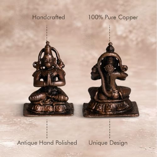 Sitting Hanuman Idol 120gm, Pure Copper