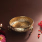 Carving Elephant Plate 8"inch | 620 gm Decorative Brass Plate & Bowl