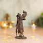 Lord Kartikeya Idol with Peacock | Antique Brass Finish