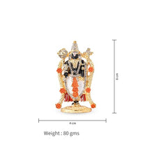 Gold-Plated Tirupati Balaji Stone Idol | 8 CM