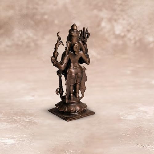 Standing Shiva Idol in Pure Copper, 375gm
