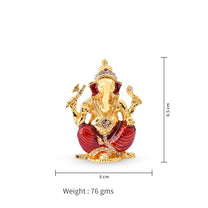 Gold-Plated Ganpati Idol | 6.5 CM Sitting Lord Ganesha Statue