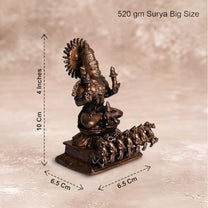 Surya Big Size Idol in Pure Copper, 520gm