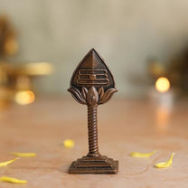 Copper Idol  Lord Murugan Vel Idol | Antique Brass Finish