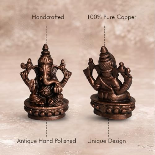 Ganesh Idol 200gm, Pure Copper