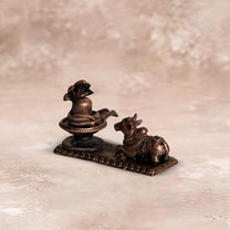 Nandhi Shivalinga Idol 200gm, Pure Copper