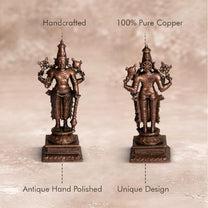 South Vishnu Idol 275gm, Pure Copper