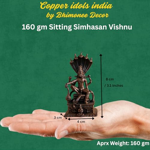 Nataraja Shiva Statue | Brass Finish Mahadev Idol Sitting on Snake with Sheshnaag