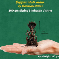 Nataraja Shiva Statue | Brass Finish Mahadev Idol Sitting on Snake with Sheshnaag