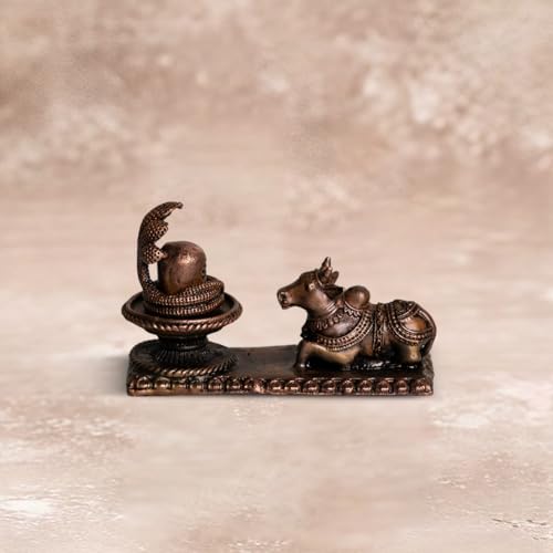 Nandhi Shivalinga Idol 200gm, Pure Copper