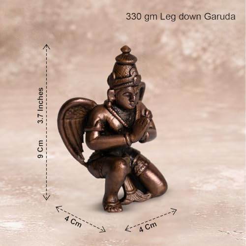 Leg Down Garuda Idol in Pure Copper, 330gm