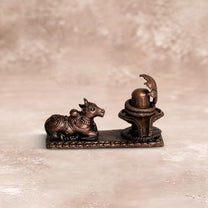 Nandhi Shivalinga Idol 200gm, Pure Copper