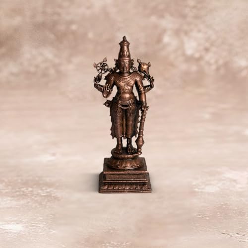 South Vishnu Idol 275gm, Pure Copper
