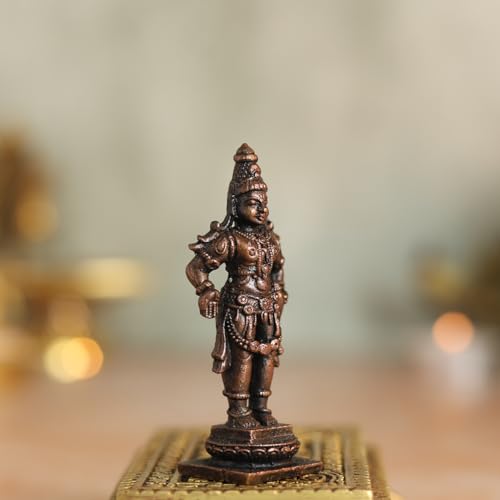 Lord Vishnu Idol | Antique Brass Finish Narayana Murti