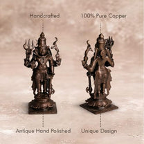 Standing Shiva Idol in Pure Copper, 375gm