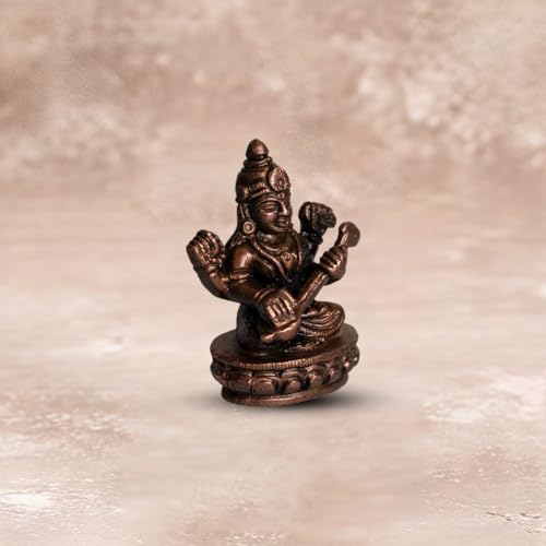 Saraswati Idol 190gm, Pure Copper