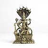 210 gm Sitting Vishnu Panchloha Idol | 8 CM Height | Handmade Traditional Lord Vishnu Religious Statue