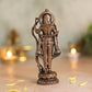 Copper Idol Lord Rama Idol with Bow & Arrow | Antique Brass Finish