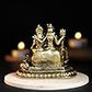 Oval Shiv Family Panchloha Idol | 2.6 Inches Height | 330 Gram Handmade Traditional Hindu Religious Statue