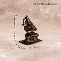 Sitting Hanuman Idol 120gm, Pure Copper
